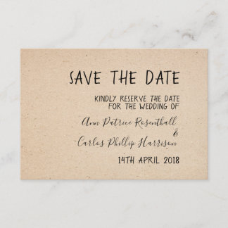 KLASSISCHE HANDSCHRIFTKARTE SAVE THE DATE