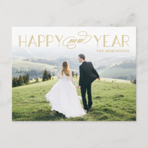 Klassische Header-Editierbare-Farbe Neujahrs-Postk Feiertagspostkarte