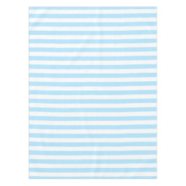 Klassische, hellblaue und weiße Streifen Tischdecke