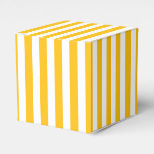Klassische helle sonnige gelb-orange und weiße Str Geschenkschachtel