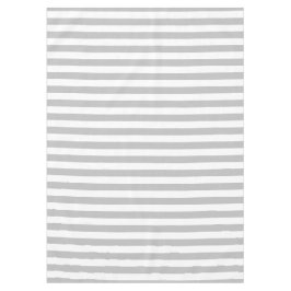 Klassische, hellgraue und weiße Streifen Tischdecke