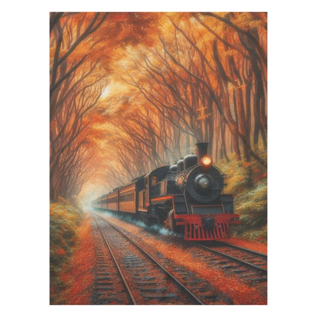 klassische Herbstbahn Tischdecke (Vorderseite)