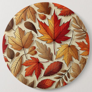 klassische Herbstblätter Button