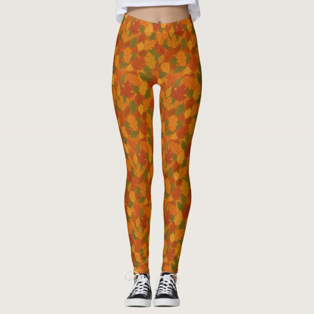 Klassische Herbstblätter gemustert  Leggings (Vorderseite)
