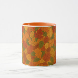 Klassische Herbstblätter gemustert Tasse