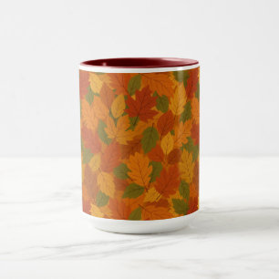Klassische Herbstblätter gemustert Tasse