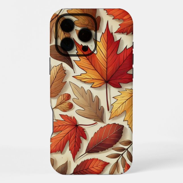 klassische Herbstblätter iPhone Hülle (Rückseite)