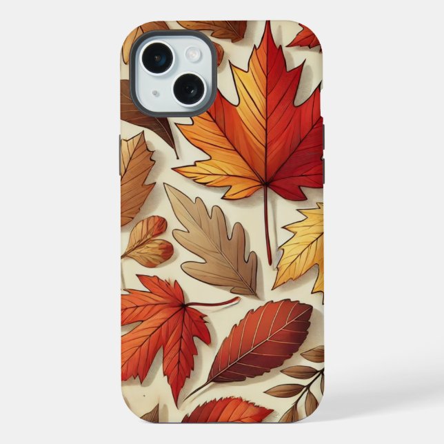 klassische Herbstblätter iPhone Hülle (Rückseite)