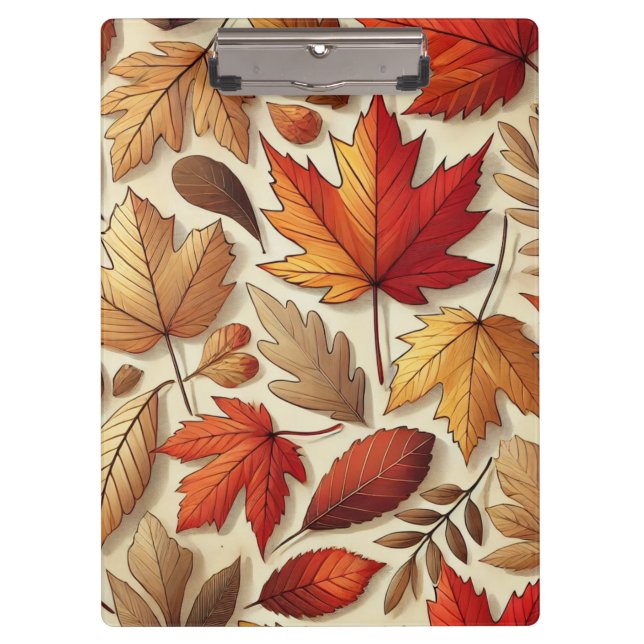 klassische Herbstblätter Klemmbrett (Vorderseite)