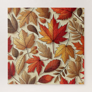 klassische Herbstblätter Puzzle