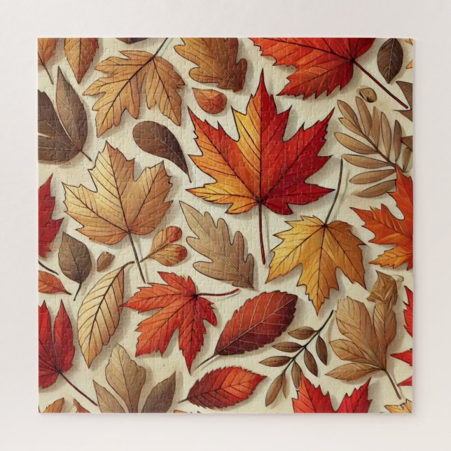 klassische Herbstblätter Puzzle (Vertikal)