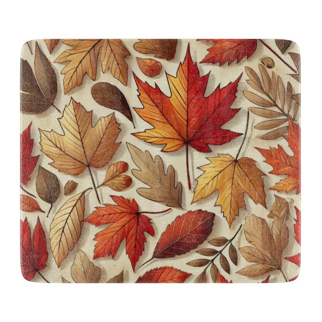 klassische Herbstblätter Schneidebrett (Vorderseite)