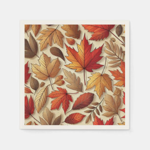 klassische Herbstblätter Serviette