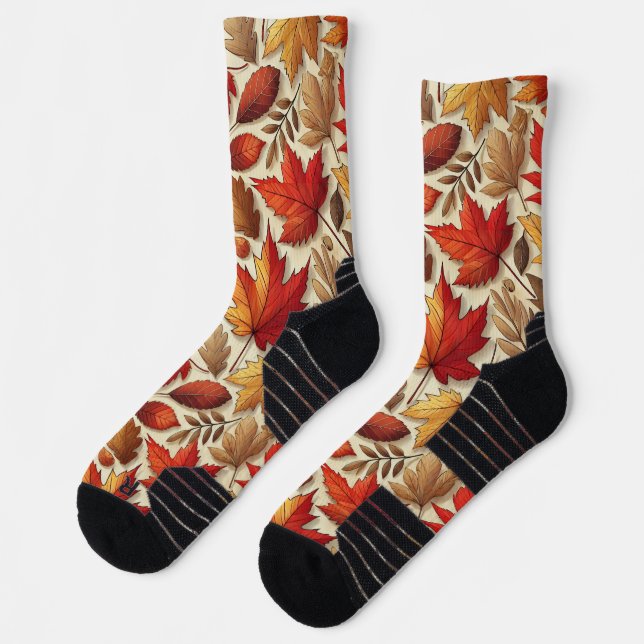 klassische Herbstblätter Socken (Links)