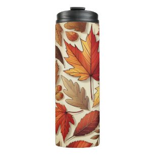 klassische Herbstblätter Thermosbecher