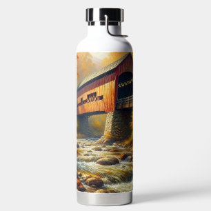 klassische Herbstbrücke Trinkflasche