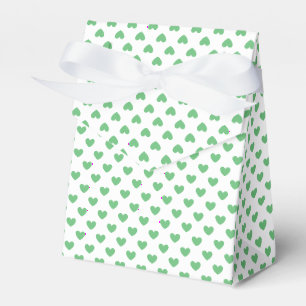Klassische Herzen Sommer Grün - Weiß Geschenkschachtel