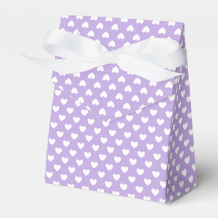 Klassische Herzen Weiß - Sanftes Lavendel Geschenkschachtel