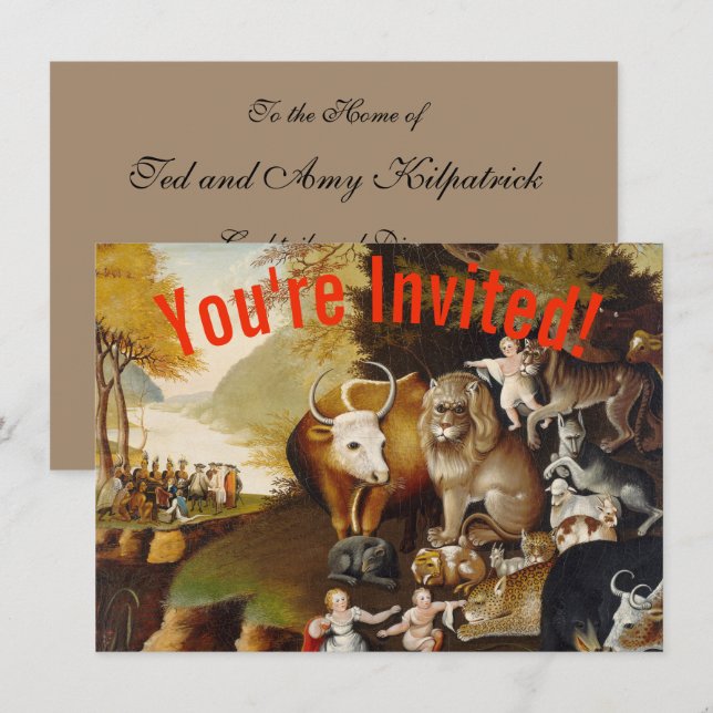 Klassische Hicks des friedlichen Königreichs Einladung (Vorne/Hinten)