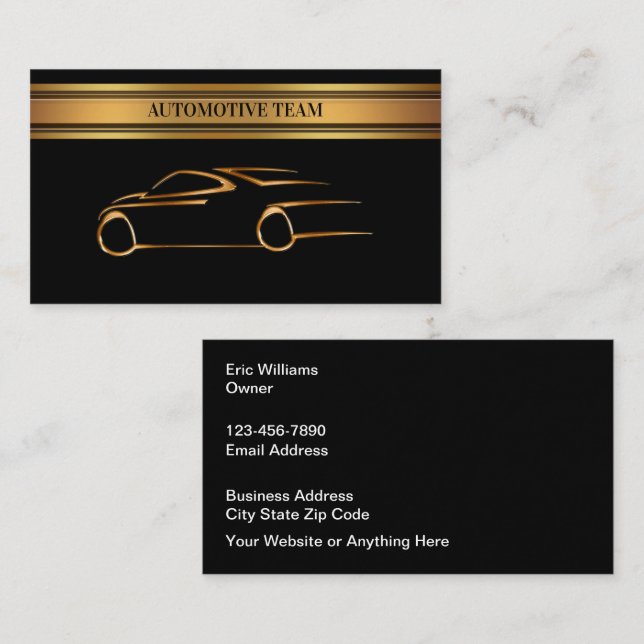 Klassische Hochleistungs-Automotive Business Cards Visitenkarte (Vorne/Hinten)