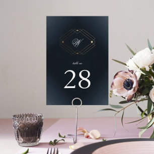 Klassische Hochzeit der Blaukalligraphie Tischnummer