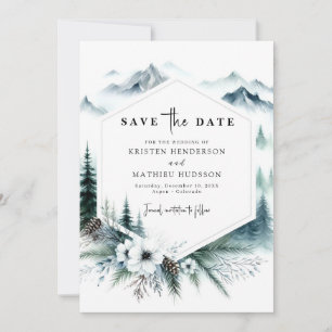Klassische Hochzeit der Wasserfarben Save The Date
