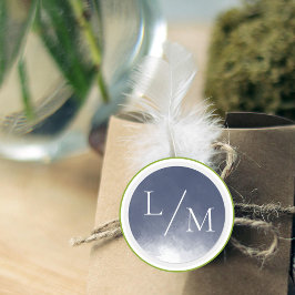 Klassische Hochzeit des Blauen Rauchens Runder Aufkleber