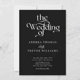 Klassische Hochzeit Einladung