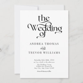 Klassische Hochzeit Einladung
