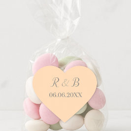 Klassische Hochzeit Herz-Aufkleber