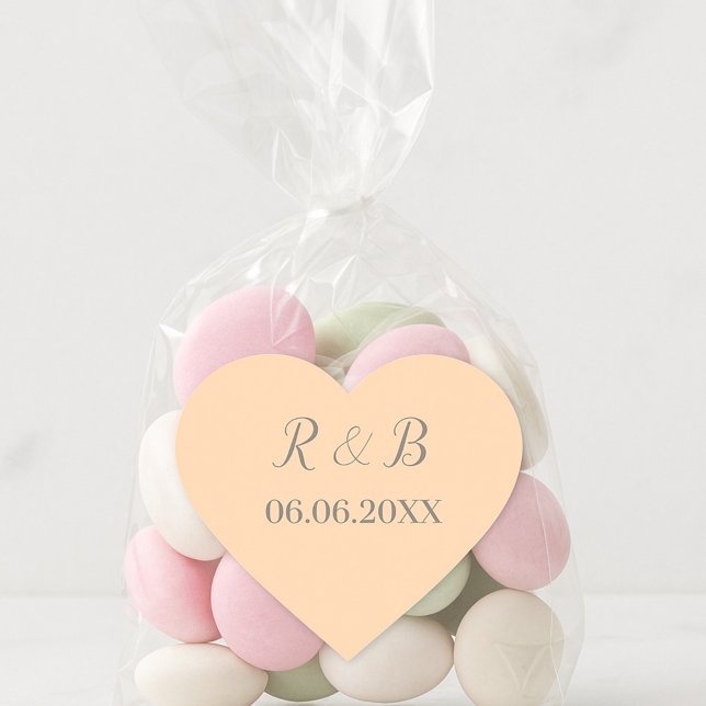 Klassische Hochzeit Herz-Aufkleber (Von Creator hochgeladen)