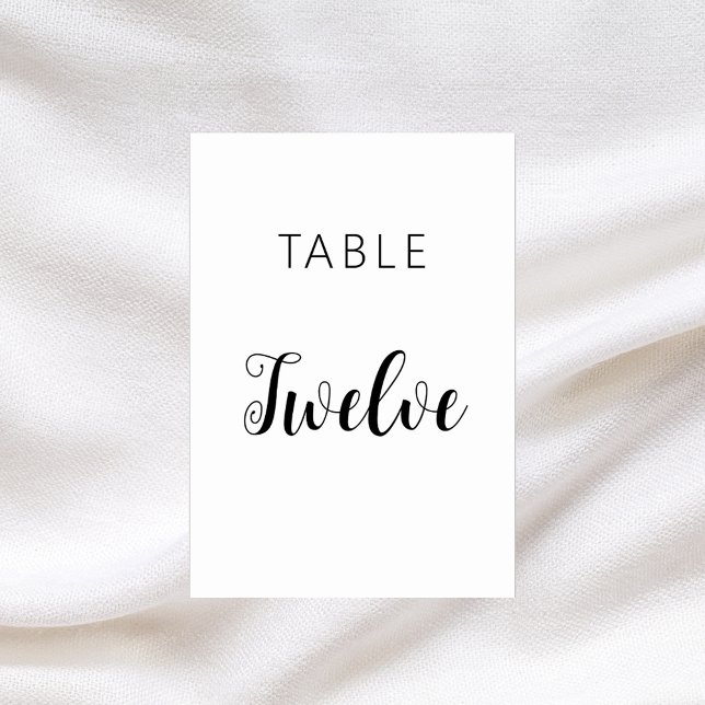 Klassische Hochzeit in Weiß Tischnummer (Von Creator hochgeladen)