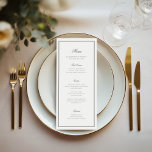 Klassische Hochzeit Menükarte<br><div class="desc">Elegant</div>