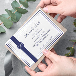 Klassische Hochzeit mit eleganten Kalligrafien Save The Date