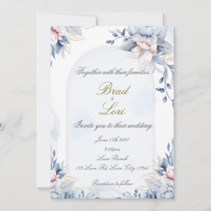 Klassische Hochzeit mit Ewiger Liebe Einladung