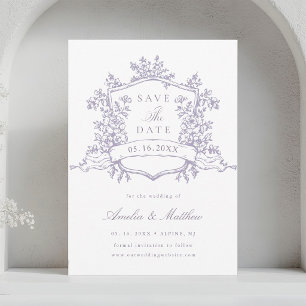 Klassische Hochzeit mit Lavendel im Blumengarten Save The Date