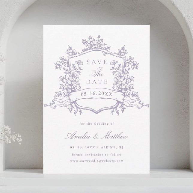 Klassische Hochzeit mit Lavendel im Blumengarten  Save The Date (Von Creator hochgeladen)