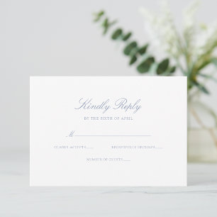 Klassische Hochzeit RSVP Karte