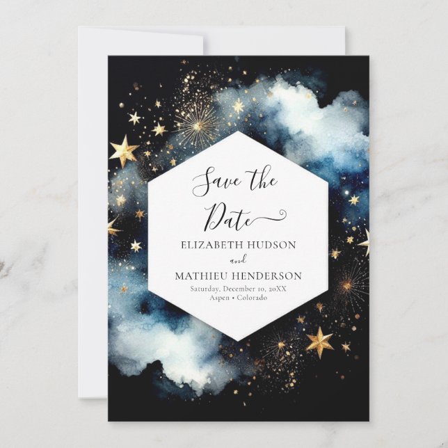 Klassische Hochzeit Save The Date (Vorderseite)