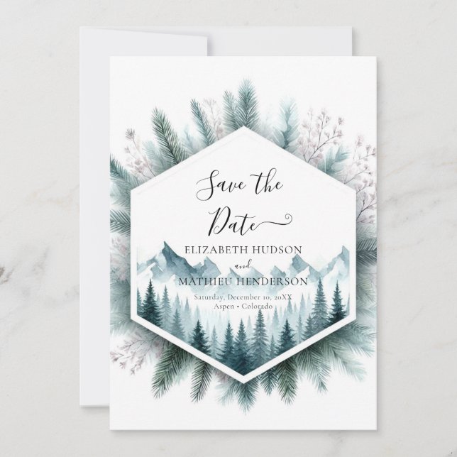 Klassische Hochzeit Save The Date (Vorderseite)