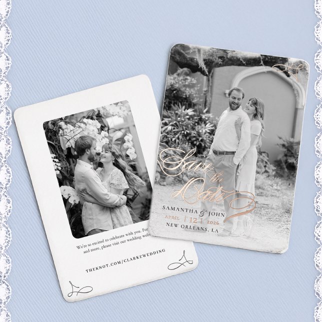 Klassische Hochzeit speichern das Datum Folieneinladung (Von Creator hochgeladen)