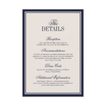 Klassische Hochzeitsdetails in Navyblau und Creme