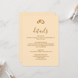 Klassische Hochzeitsdetails Karte