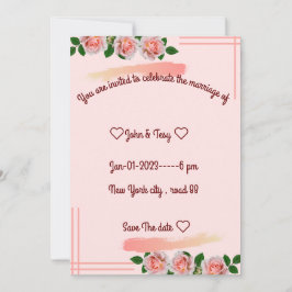 klassische Hochzeitseinladung Einladung