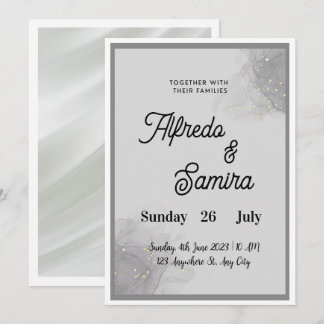 Klassische Hochzeitseinladung mit Schreibschrift Einladung