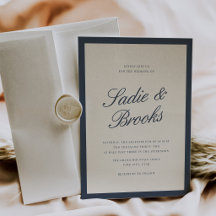Klassische Hochzeitseinladung mit Schriftzug | Mar