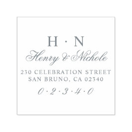 Klassische Hochzeitsnamen und Rücksendeadresse Permastempel