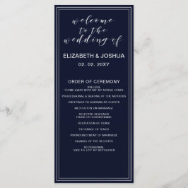 Klassische Hochzeitsprogramme für die Marine Programm