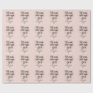 Klassische Hochzeitstil-Rose Es war immer du Geschenkpapier