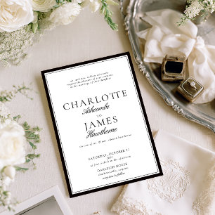 Klassische Hochzeitstypografie-Hochzeit Einladung